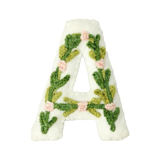 4" Floral Embroidered Puffy Letter by Celebrate It